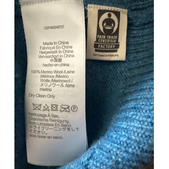 Madewell Blue 100% Merino Wool V-Neck Sweater XXS - Picture 6 of 7